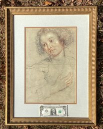 Archive Print Of Saint Apollonia:young Woman Looking Down By Artist Peter Paul Rubens