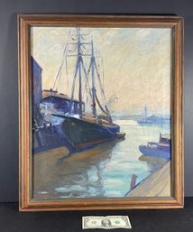 Oil Painting On Canvas  Signed  R. FARRINGTON 37