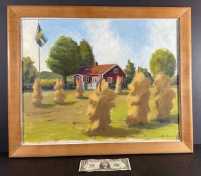 24 X 20 Oil Painting On Artist Board Signed & Dated 1956