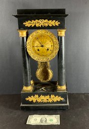 Antique French Empire Bronze  Mantle Clock