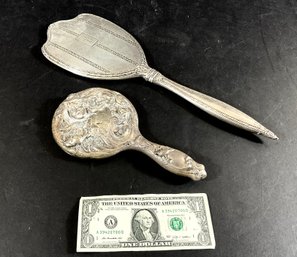 2 Vintage Sterling Hand Mirrors
