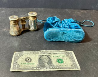 Pair Of French Style Antique Opera, Glasses, Mother Or Pearl Ssigned By Maker