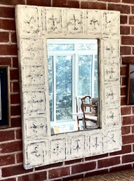 Contemporary White Decorator Mirror