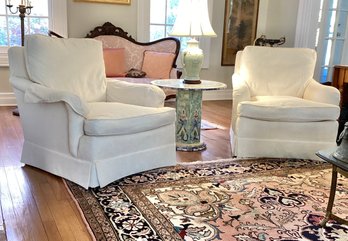 Pair Of Upholstered Hendredon Living Room Chairs