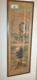 Antique Hand Painted Japanese Kakejiku Scroll Mounted & Framed