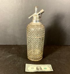 Vintage Czechoslovakian Thick Glass Seltzer Bottle