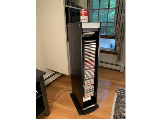 Electronic Brookstone Rotating CD Storage Rack Complete With CDs. #4362 ...