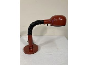 Vintage Retro Gooseneck Table Lamp Crimson Red