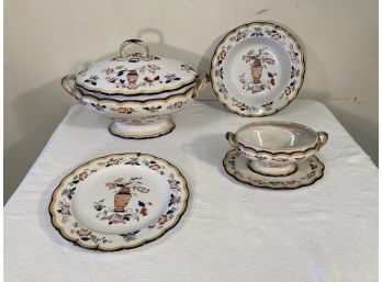 4 Pc. Antique English Imari Ironstone