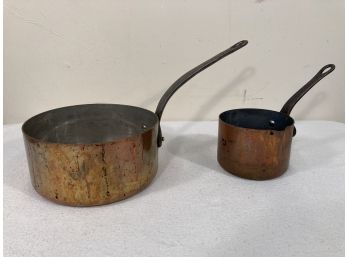 2 Vintage Baumalu Copper Pots France