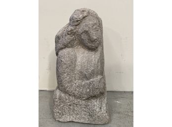 Mid-Century Granite Sculpture Garden Ornament WOMAN