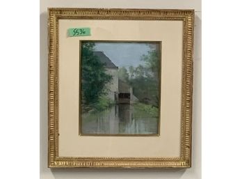 Cecile Chenyeviere  Watercolor Pastel French  Scene