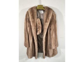 Vintage Natural Mink Ladies Coat And Hat