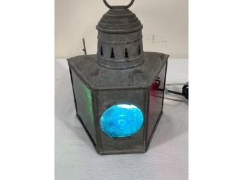 Antique Galvanized Nautical Boat Bow Lantern