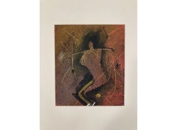 Holly Roberts Mixed Media Woman With Yellow Hand