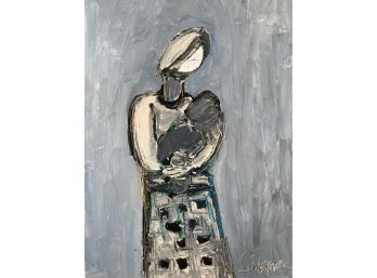 Joe Scoppa Abstract Oil Painting On Paper