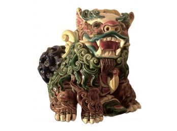 Vintage Chinese Pottery Foo Lion / Dog