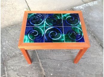 Mid Century Danish Tile Top Teak Table