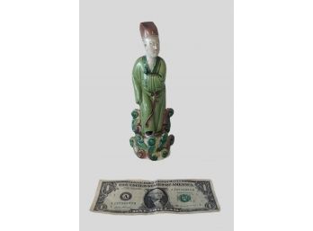 Vintage Chinese Pottery Deities Figure Circa 1890-1920
