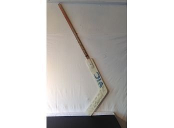 Vintage Signed Goalie Hockey Stick Signed  By Chris Schoenwald