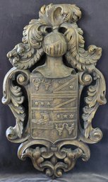 Fantastic Rare Mid Century Vintage 1967 Vanguard Studios, INC Shield And Coat Of Arms Wall Decor
