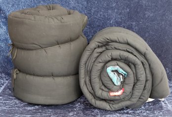 Pair Of Vintage Coleman Black Rectangular Sleeping Bags