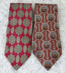 Vintage Christian Dior Monsieur & Valentino Cravatte 100% Silk Neckties