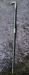 NWOT Silver-Tone Dragon Head Walking Cane  Two-Piece Black Shaft  Approx. 36'