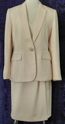 Lauren Ralph Lauren Blush Pink Linen Blazer & Draped Dress Set Size 6 NWOT