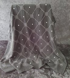 Jessica McClintock Black Rhinestone Evening Wrap – Geometric Diamond Pattern