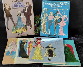 Vintage Tom Tierney Hollywood Movie Star Paper Doll Books  1978-1986  Set Of 6 Uncut