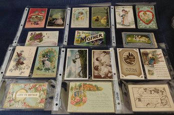 Antique 1900s1910s Love, Mother, Home, Easter & Valentine Postcard Collection  1912 Fort Collins Postmarks