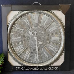 JT Rose & Co. 27' Galvanized Grand Hotel Paris Wall Clock  New In Box