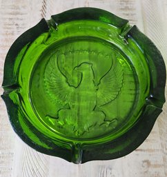 Large Vintage Green Ashtray