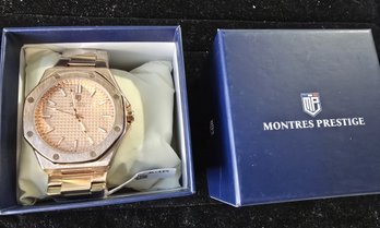 A-5 Montres Prestige Activa Rose Gold Toned Watch