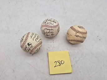 Souvenir Baseballs 3pcs