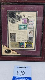 ' A Glimpse Of The Past Through The Teachers' Framed Vintage Stamp Collection.