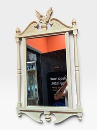 Cream Painted Federal Mirror With Eagle Crest