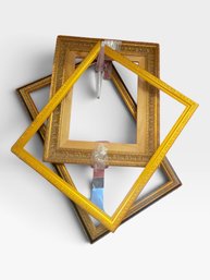 Lot Of 3 Ornate Gold Picture Frames Empty Vintage Style