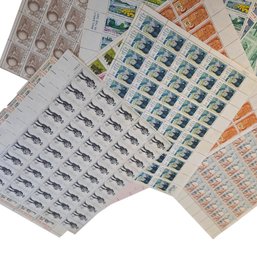 Vintage Us Postal Stamps 25+ Plate Block Sheets No Gum