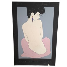 1983 Patrick Nagel Playboy 30th Anniversary Print On Board
