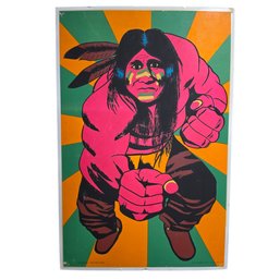 1971 Black Light Poster 3rd Eye Inc. Geronimo