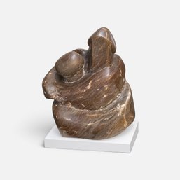 Soapstone Abstract Sculpture Mother Child