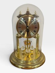 Concordia Brass Anniversary Clock Under A Glass Dome