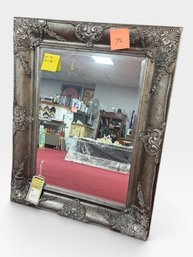 Ornate Pewter-finish Wall Mirror, 24 X 36