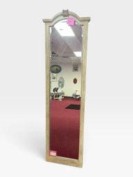 Distressed Cream Arched Full-Length Floor Mirror, 18 X 68