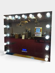 Hollywood Vanity Mirror, Bulb Lights, Bluetooth Display, 40' X 35'