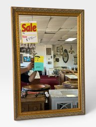 Large Ornate Gold Wall Mirror, 24 × 36 In. Sale Tag Now $350.