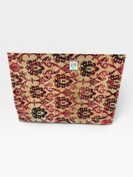 Rugs America Floral Damask Rug, Cream/red/black, Power-loomed Polypropylene, Made In Turkey, 90 × 63 In. Tag