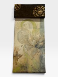 Floral Black Gold-medallion Header Panel, 18  40 In.